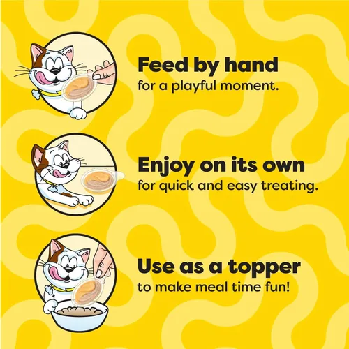 Vista 7 de Temptations Cucharas para lamer, golosinas suaves para gatos, golosinas húmedas para gatos adultos, sabroso sabor a pollo y queso cursi, 4 cucharas
