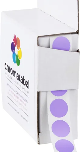 Vista 6 de ChromaLabel Kit de puntos verdes y rojos con código de color permanente de 1/2 pulgada, 2 cajas, 1000/caja
