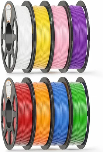 Vista 28 de Paquete de filamento PLA de 0.069 pulgadas, 8 colores vibrantes, apto para Pla Bundle-250gx8-112020006