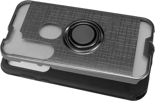 Vista 3 de Para Motorola Moto G Stylus XT2043, Moto G Power XT2041 (versión 2020) - Funda híbrida con soporte de anillo - RS2 Gris