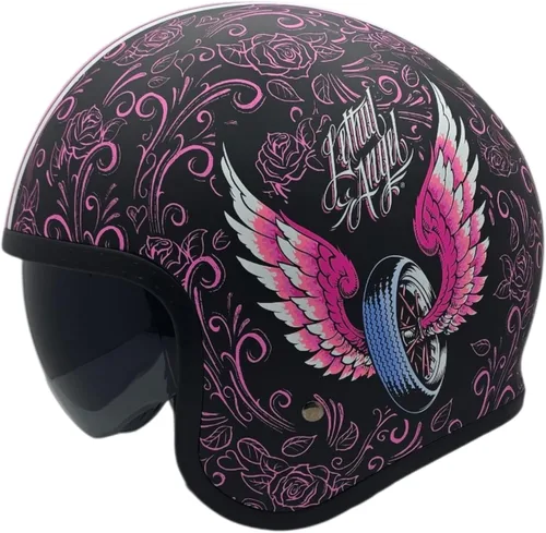 Vista 13 de Casco Vega V8 Retro Open Face Casco DOT y ECE de seguridad con espejo cromado (bloquea las ondas dañinas de rayos UV, UVA y UVC) / forros de gamuza