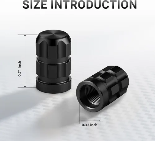 Vista 6 de Aluminum Tire Valve Stem Caps for Mercedes Benz GLA 2014-2020, Anti-Rust Tires Air Valve Cap Stem Covers Corrosion-Resistant Automotive Exterior