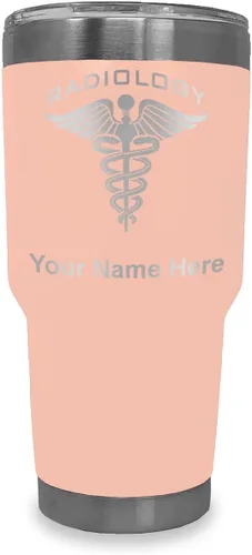 Vista 21 de LaserGram Vaso personalizado de 20 onzas, radiología (negro) Regalo grabado para radiólogos, acero inoxidable aislado al vacío, grabado con láser