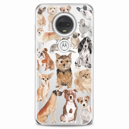 Vista 6 de Funda de TPU compatible con Motorola G9 G8 Plus G7 E20 P40 Z4 Edge 20 G22 Stylus Puppy Girls Flexible Silicona Corgi Animal Mujeres Lindo Pomerania