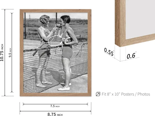 Vista 3 de Poster Master Póster Vintage Fotografiado - Impresión Deportiva Retro - Regalo para Artista, Amigo - Niñas Fumando, Cancha de Tenis, Pausa