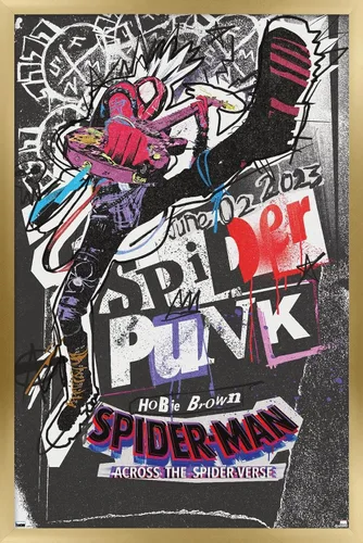 Vista 14 de Marvel Spider-Man: Across The Spider-Verse - Póster de pared de una hoja de Spider-Punk, 22.4 pulgadas de largo x 14.7 pulgadas de ancho, versión