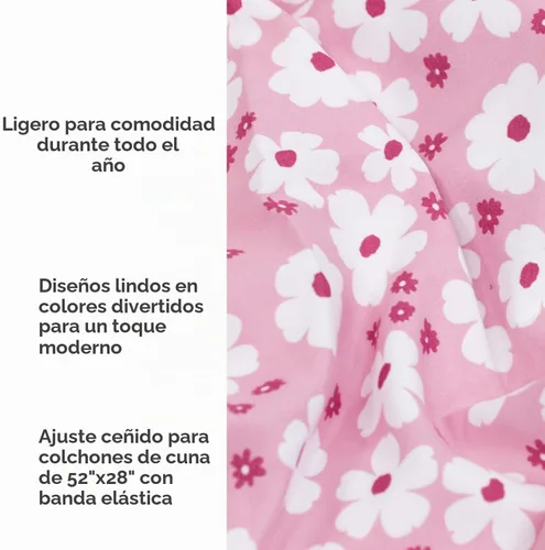 Vista 3 de The Peanutshell Juego de sábanas bajeras para cuna, supersuaves y transpirables, decoración de guardería, aptas para funda de colchón estándar