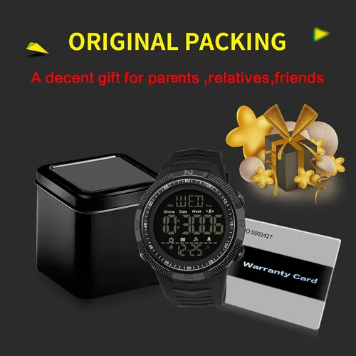 Vista 7 de Reloj deportivo digital para hombre, con cuenta regresiva a prueba de agua, cronómetro, pantalla LED, relojes de pulsera militares para hombres