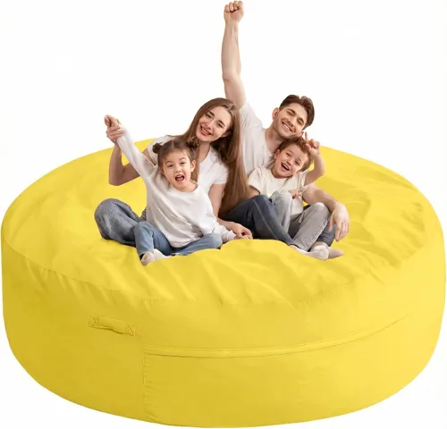 Vista 28 de HABUTWAY Silla de Puf de 2 Pies, Puf de 2' de Sillones Pequeños con Relleno, Silla de Puf en Forma de Lágrima de Terciopelo Ultra Suave con Funda