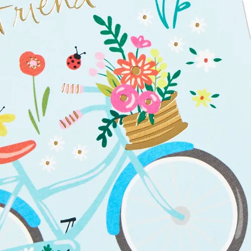 Vista 5 de Hallmark Surtido de tarjetas de cumpleaños, 16 tarjetas con sobres (bicicleta, cactus, bulldog francés, helado)