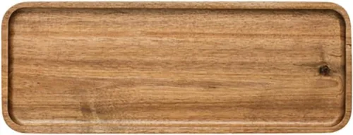 Vista 2 de HomeImpel Plato de madera, platos de cena de madera, bandeja de madera para servir, plato de madera para dulces, fruta, postre, aperitivo, postre