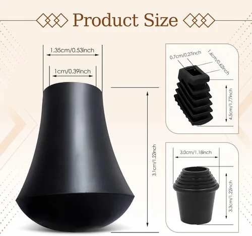 Vista 2 de Vaveren Soporte antideslizante para patas de tambor, 3 unidades, punta de percusión profesional, accesorios de percusión para tambor, piezas