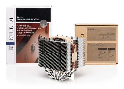 Vista 5 de Noctua NH-D12L, silencioso enfriador de CPU de doble torre de alto rendimiento