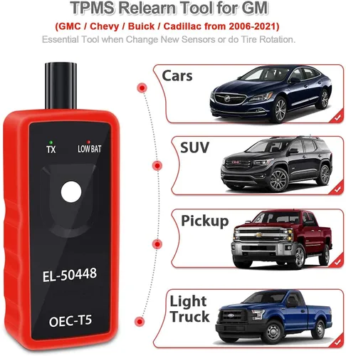 Vista 7 de 13586335 GM Sensor de presión de neumáticos 315MHZ Sensor TPMS programado con EL-50448 TPMS herramienta de reaprendizaje para Buick Cadillac