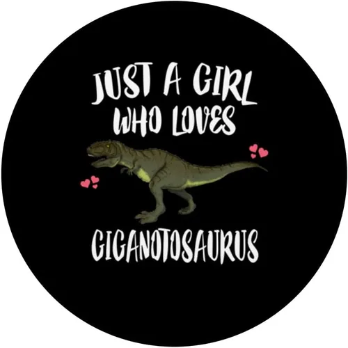 Vista 3 de Just A Girl Who Loves Giganotosaurus Dinosaur Lover PopSockets Swappable PopGrip