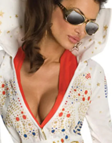 Vista 3 de Disfraz sexy de Elvis Secret Wishes para mujer, Blanco