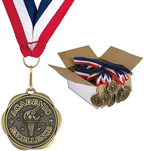 Vista 12 de Juego de 100 medallas de premio con cintas para el cuello