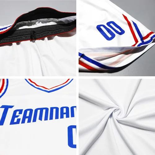 Vista 6 de Kit de jersey de baloncesto con degradado personalizado, nombre y número de equipo, uniformes deportivos personalizados para hombresjóvenes