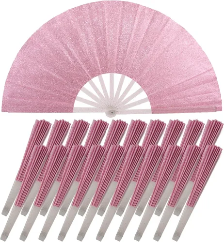 Vista 34 de 10 ventiladores plegables grandes de mano para hombres y mujeres, abanicos decorativos plegables, accesorios rave, utilizado para bailes, fiestas