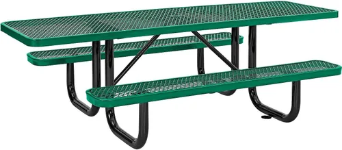 Vista 10 de Global Industrial Mesa de picnic rectangular de 8 pies, compatible con ADA Negro