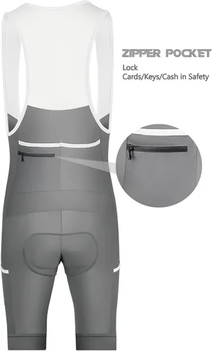 Vista 3 de CEROTIPOLAR Baberos de Ciclismo Hombres, Largo Riding Pad Bicicletas Biking Bib Shorts UPF50+