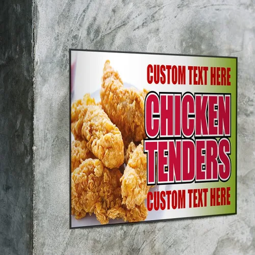 Vista 4 de Custom Decal Stickers Multiple Sizes Chicken Tenders Restaurant Cafe Bar Industrial Vinyl Safety Sign Label Bistros & CAF S Personalized Text Here