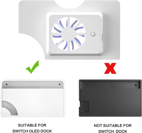 Vista 9 de Switch OLED Kit de montaje en pared, ventilador de muelle OLED Switch