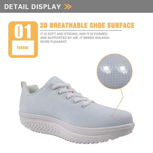 Vista 3 de FOR U DESIGNS Zapatos de plataforma de fitness para mujer, zapatos de plataforma para caminar, zapatos casuales de cuñas al aire libre