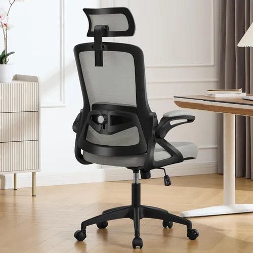 Vista 16 de Fizzin Silla de Oficina Ergonómica, Sillas de Computadora de 400 LBS con Soporte Lumbar Ajustable, Silla de Escritorio de Malla Transpirable Rosado