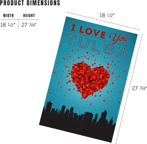 Vista 5 de I Love You Tulsa, Oklahoma (rompecabezas de 1000 piezas, tamaño 19 x 27, desafiante rompecabezas para adultos y familia, fabricado en Estados Unidos)