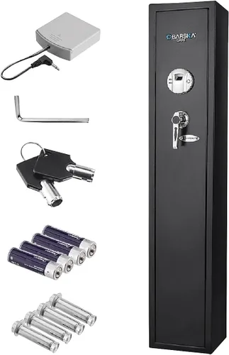 Vista 4 de BARSKA - Caja fuerte de acceso biométrico rápido y fácil con huellas dactilares, para rifles, escopeta, arma de fuego, pistola larga, para el hogar