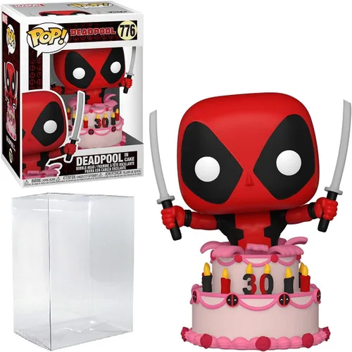 Vista 7 de Funko POP Marvel: Deadpool 30th - Deadpool in Cake Pop! Figura de vinilo (incluye funda protectora compatible con caja Pop Box), multicolor, 3.75