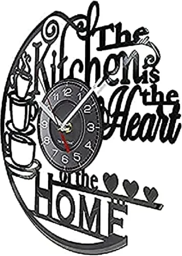 Vista 2 de Reloj de pared The Kitchen is The Heart of The Home Kitchen - Reloj de pared para comedor, decoración del hogar