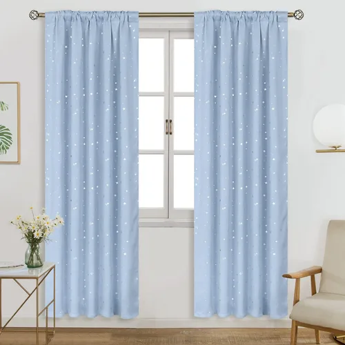 Vista 8 de BGment - Cortinas opacas para niños de 84 pulgadas de largo para dormitorio, cortinas con bolsillo para barra para oscurecer la habitación, cortinas