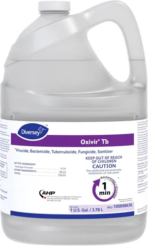 Vista 2 de Oxivir Diversey Tb Limpiador desinfectante, 1 gal, paquete de 4