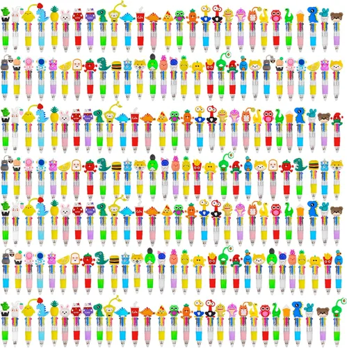 Vista 15 de CZWZ 8 piezas de bolígrafos de cuentas navideños, bolígrafos de plástico con cuentas y cuentas de silicona multicolor, bolígrafos navideños