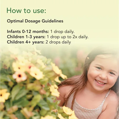 Vista 8 de ChildLife Essentials Gotas orgánicas de vitamina D3, para bebés y recién nacidos, gotas de vitamina D para bebés, 400 UI por porción, apoyo