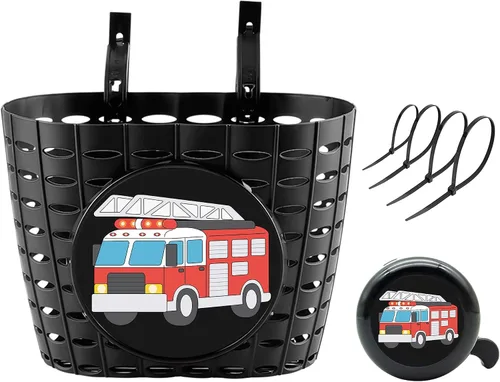 Vista 14 de Boys Bike Basket, Cute Bicycle Basket for Kids, Toddlers, Plastic Front Handlebar Basket for Scooter, Tricycle