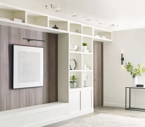 Vista 2 de Tiella 800CBL5PN-LED, Kits Electrónicos de Iluminación de Riel de Superficie de Bajo Voltaje con Acento, Compatible con LED, Níquel