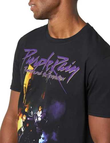 Vista 3 de Prince Camiseta negra oficial Purple Rain Live, Negro