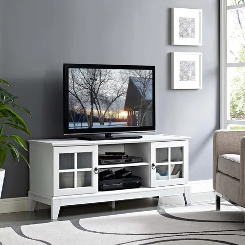 Vista 4 de Modway Isle Coastal Contemporary - Soporte para TV (47 pulgadas), color blanco