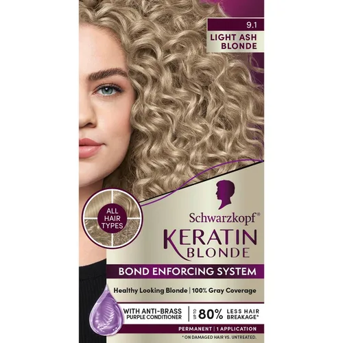 Vista 32 de Schwarzkopf Keratin - Tinte para el cabello rubio, 7.0 rubio ceniza oscuro, coloración permanente de calidad profesional, sistema de refuerzo