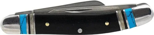 Vista 7 de Cattlemans Cutlery Cheyenne Series Blue Horizon Stockman - Cuchillo de bolsillo plegable, 3 cuchillas de acero inoxidable en 1 cuchillo