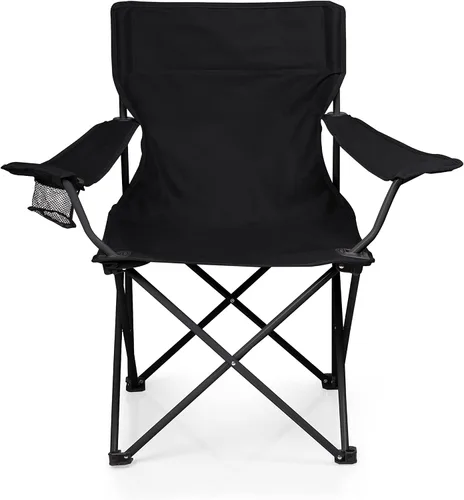 Vista 4 de PICNIC TIME NHL PTZ Silla de campamento, silla de picnic, silla de playa con bolsa de transporte, (negro)