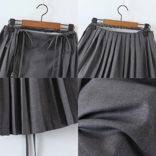 Vista 6 de Mini Skirt Y2k Skirts Preppy Skirt Preppy Clothes Low Rise Pleated Mini Skirt Fairy Cute Skirts for Women