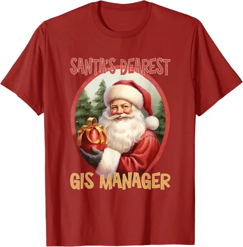 Vista 17 de GIS Manager Christmas Holiday Love Xmas T-Shirt Negro
