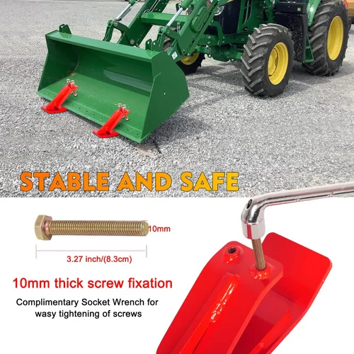 Vista 6 de Protector de cubo de tractor 2 PCS rojo