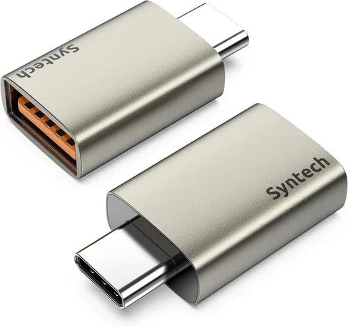 Vista 8 de Adaptador Syntech USB C a USB (paquete de 2), 10Gbps USB3.2 Gen 2 encajado lado a lado, adaptador tipo C macho a A 3.2 hembra compatible con iPhone