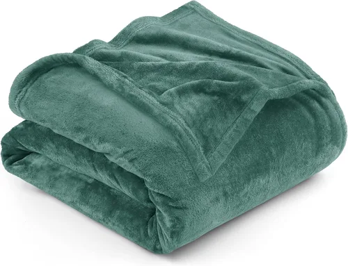 Vista 92 de Utopia Bedding - Manta de vellón de lujo, mullida, antiestática; manta de suave microfibra de 8.8 oz/yd² (300 g/m²) para sofá y cama; tamaño Gris