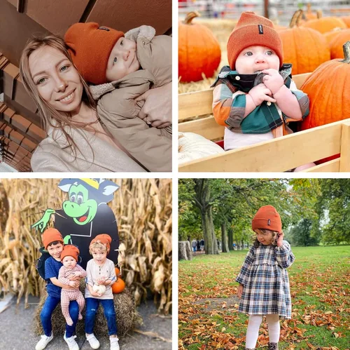 Vista 4 de FURTALK - Gorro tejido de invierno para niños y niñas gorros de punto